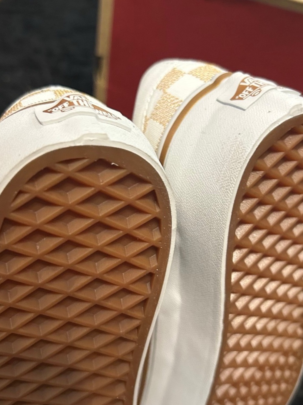 VANS checkerboard metallic gold platform slip on shoes sneakers women’s 9 new - Picture 5 of 8